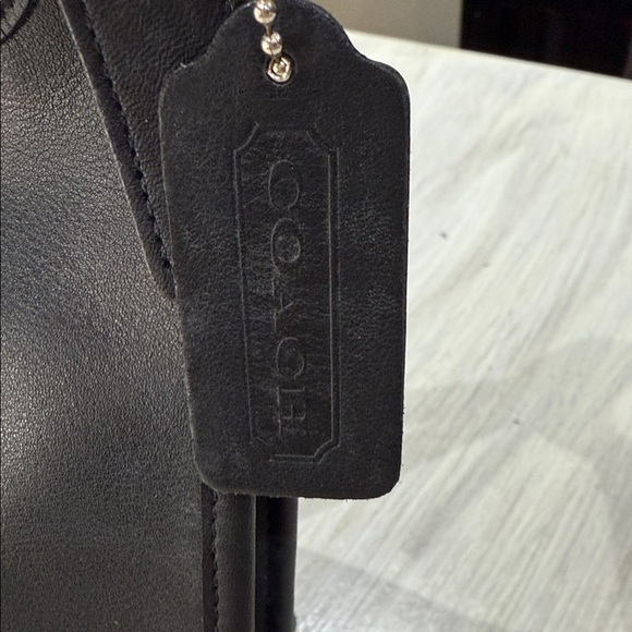 Vintage Coach Hippy Flap Black Leather Crossbody Bag -9135 - Picture 2 of 15